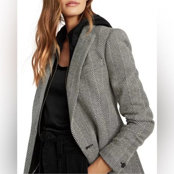 Reiss Taite Herringbone Blazer- size 2 - Picture 3 of 13